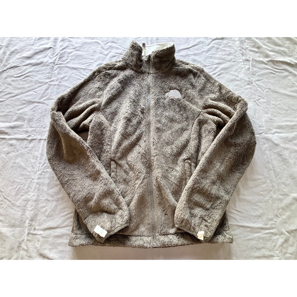 The North Face Osito Fleece Jacket Womens Small Taupe Brown Full Zip Soft Piles